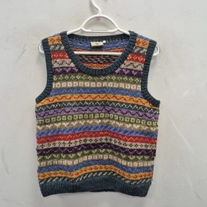 Pachamama Colorado Wolle Strick Pullover Pulli Weste Fair Isle Bunt Small - Bild 1 von 6