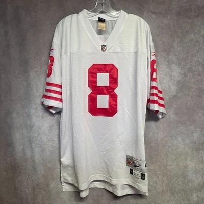 Camiseta deportiva Reebok NFL San Francisco 49ers Steve Young 8 blanca 1990 retro para hombre L Foto 1 de 4