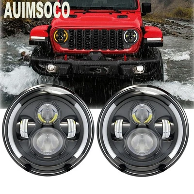 Faro LED de 7" para Jeep J-100 J-2500 J-2600 J-3800 J-4500 4600 4700 1969-1973 Foto 1 de 4