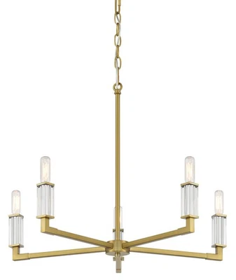 Люстра Minka Lavery 1457 Oro District 5 ламп 23 дюйма Вт Vantage - латунь - Изображение 1 из 4