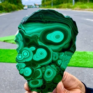 475G Natural glossy Malachite transparent cluster rough mineral sample - Picture 1 of 23