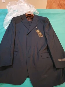 Brand New Men's Blue Single Breasted Caravelli Suit 44L - Picture 1 of 9