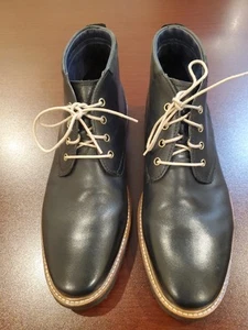 Cole Haan Glenn Chukka Boots Shoes Mens Size 9.5 Black Leather Casual Lace Up - Picture 1 of 11