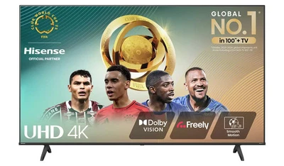 Hisense 43 Inch 43E6NTUK Smart 4K UHD  HDR LED Freeview TV LED Bluetooth USB - Image 1 of 2