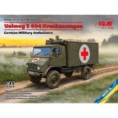 Modellino Camion Unimog S 404 Krankenwagen Tedesco Ambulanza Militare ICM 35138 - Immagine 1 di 4