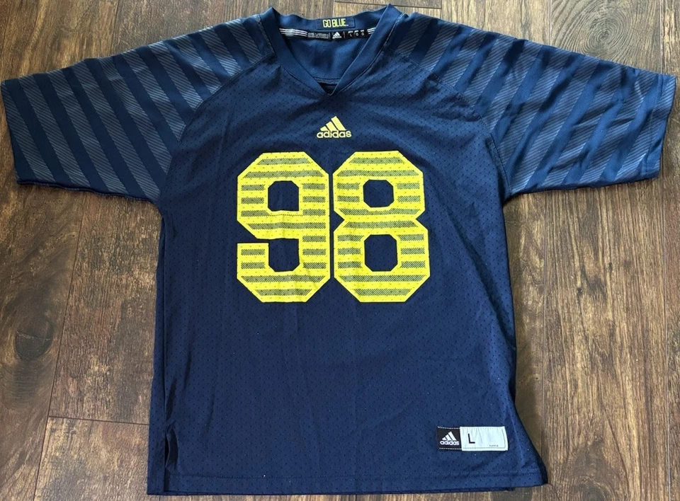 Michigan Wolverines Adidas NCAA Football Jersey Youth Large - Image 1 of 4