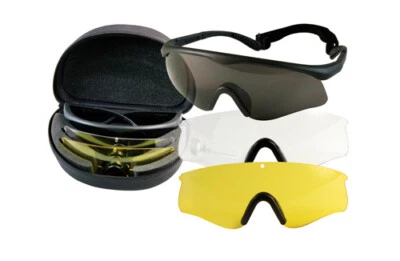 Kit de vidrio deportivo intercambiable con clasificación Rothco ANSI gafas de sol unisex con estuche rígido Foto 1 de 2