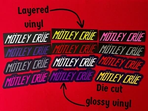 Motley Crue Glossy Vinyl Sticker Layered Decal Heavy Hair Metal Dokken Ratt 80s - Picture 1 of 9