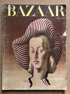 Harper’s Bazaar USA Magazine May 1940 Vintage American Fashion - Picture 1 of 2