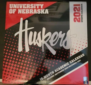 University of Nebraska Cornhuskers 2021 12x12 Team Wall Calendar - Picture 1 of 2