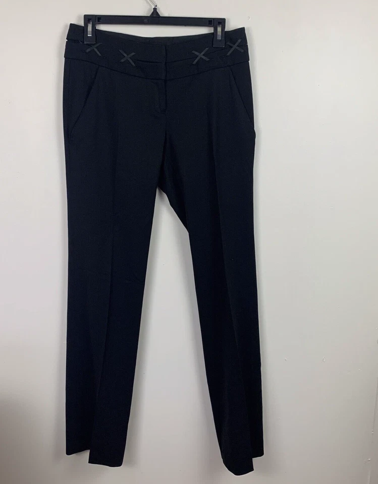 Just Cavalli Womans Made in Italy  Wool Blend Dress Pants Size 42 Black - Image 1 of 4
