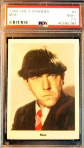 1959 Fleer The 3 Stooges 2 Moe.  PSA 7 .5 NM+.  Key card in set.  (TX8388). - Picture 1 of 2