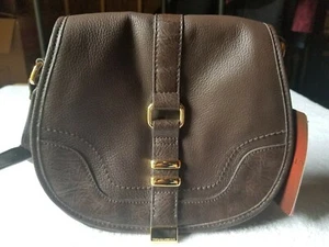 TIGNANELLO EQUESTRIAN FULL FLAP BROWN Leather Crossbody Women's Bag NEW - Picture 1 of 12
