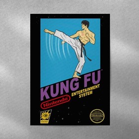 Nes Kung Fu Box Art , Poster  Print, Game Room, Man Cave, D&eacute;cor, Wall Art,