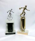 Lot/2 - 70’s Vintage Men’s Bowling Trophies, Marble and Gold & Silver-Tone Metal