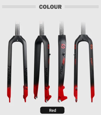 28.6mm Carbon Fiber MTB Straight Bicycle Fork Bike Hard Fork Disc Brake 26-29" - Image 1 of 4