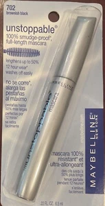 NEW UNSTOPPABLE MAYBELLINE WASHABLE MASCARA 702 BROWNISH BLACK - Picture 1 of 3