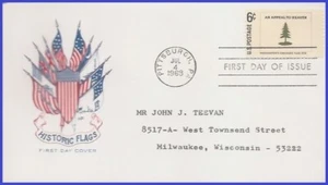 USA5 #1347 ADDR HOUSE OF FARNAM FDC Washington's Cruisers - Bild 1 von 1