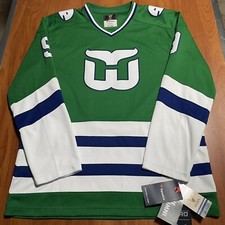 Fanatics Gordie Howe Hartford Whalers NHL Hockey Jersey Vintage Green Adult M