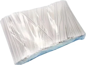 4" Length Twist Ties, 1000 White Plastic Coated, No Rip, Paper Ties Cello, Ideal - Picture 1 of 12