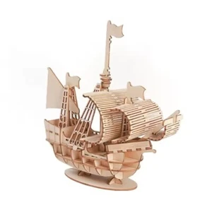 3D Wooden Assembly, Sailing Ship, Adults Teens Kids Children Puzzle Kit - Picture 1 of 13