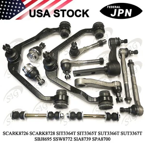 12PC Front Control Arm Tie Rod Suspension Kit for 1997 - 2004 Ford Lincoln RWD - Picture 1 of 9