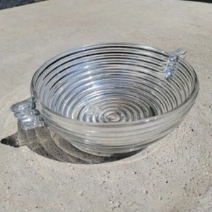 Cuenco para servir vintage Art Deco Anchor Hocking Depression Glass estilo Manhattan - Imagen 1 de 10