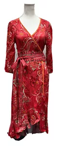 ungerade Molly Größe 1 Wickelkleid, Himbeerrot Blumenmuster, sehr schöner Zustand - Bild 1 von 13