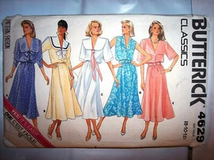 Butterick 4629 KLEID GEHROCK Gr. 8-12 31,5-34b ungeschnittenes Stoffmuster - Bild 1 von 3