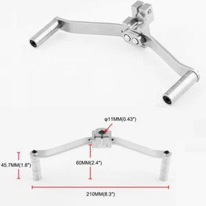 Durable Silver Motorcycle Aluminum 2 Way Gear Shift Lever Footrest Pedal Shifter - Foto 1 di 8