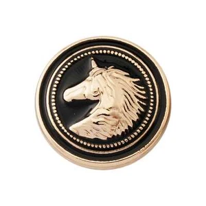 5pcs Unicorn Embossed Metal Buttons 18/23mm - Picture 1 of 10
