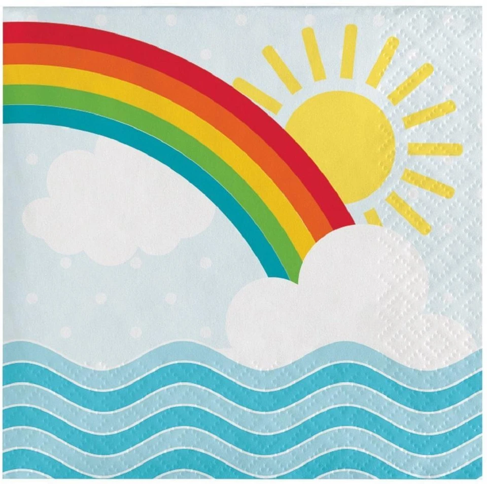 Noah's Ark Cute Cartoon Animals Boat Baby Shower Party Paper Beverage Napkins - Image 1 of 1