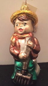 Christopher Radko 1995 Farmer Boy Christmas Ornament Magic 25 Ltd Ed 257/480 NEU - Bild 1 von 8