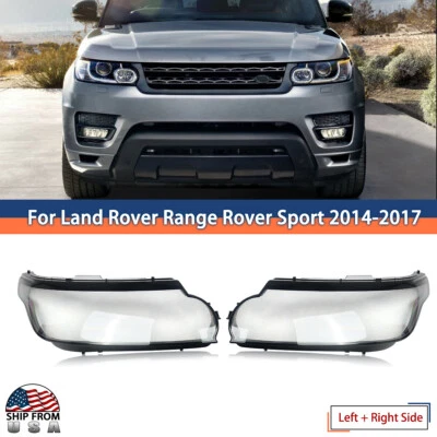 Par de piezas de repuesto de cubierta de lente de faros para Land Rover Range Rover Sport 2014-2017 Foto 1 de 4