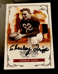 Georgia / Cardinals Legend CHARLEY TRIPPI Autographed Card - DECEASED - Picture 1 of 1