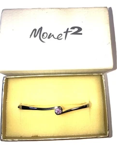 Brazalete Monet 2 Social Escalador Tono Plateado con Estrás Rosa Pastel Y2k - Imagen 1 de 6