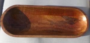 Natural Wood dough bowl/tray farmhouse decor trencher cottage core 16x6 NWT - Picture 1 of 5