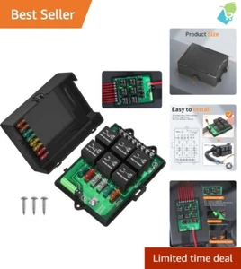 12V Universal Relay Fuse Panel - Waterproof, Compact & Overvoltage Protection - Picture 1 of 8