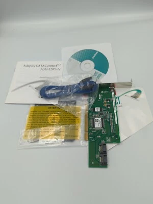 ADAPTEC  SATACONNECT  HIGH SPEED 2-PORT SERIAL SATA CARD ASH-1205SA (NEW NO BOX) - Image 1 of 4