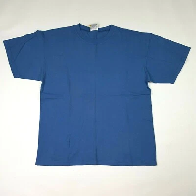 Camiseta retro térmica en blanco talla grande tejida waffle azul equipo para deportes de colección para hombre Foto 1 de 4