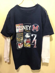 Camisa L/S Original Auténtica de los Parques Disney Niño Pequeña Azul Marino Pullover Mickey Mouse - Imagen 1 de 5