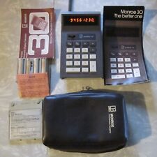 Rare 1974 Monroe 30 Hand Held/Desktop Calculator Complete Kit