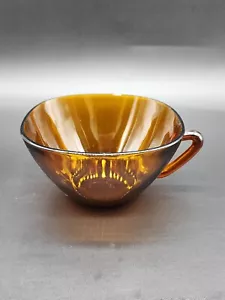 Vintage Vereco Amber Glass Cup France 10 - Picture 1 of 10