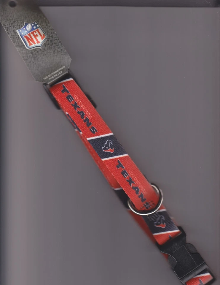 HOUSTON TEXANS Football Dog Collar NFL Hunter Small Medium Large Sizes TX - Image 1 of 1