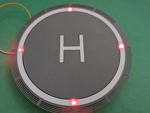HO 1:87 scale heli pad helicopter landing pad w 4x red blinking LEDs - Picture 1 of 2