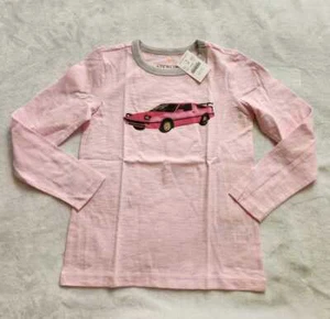 New girl's S M L Crewcuts x J Crew pink sports car ringer  t-shirt 1987 supra - Picture 1 of 6