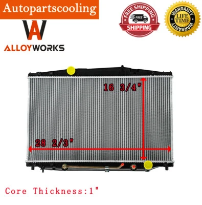 Aluminum Core Radiator for Lexus SC400 4.0L 1992-1997 93 94 1995 1996 V8 Gas AT — 第 1/4 张图片