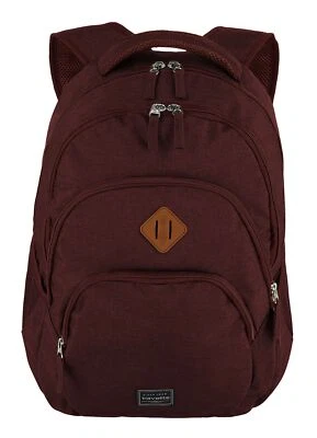 travelite Basic Melange Backpack Rucksack Freizeitrucksack Tasche Bordeaux Rot - Bild 1 von 3