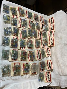 35 Bags Vintage Texaco Marbles Rare Seasons Greetings Gas Oil Advertising - Picture 1 of 15