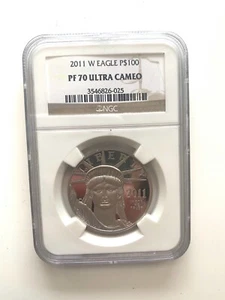 2011-W $100 Proof Platinum Eagle Commemorative Coin NGC PF70 Ultra Cameo - Picture 1 of 4
